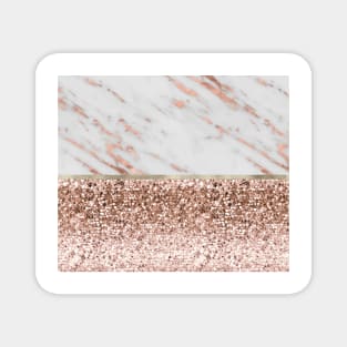 Warm chromatic - rose gold marble Magnet