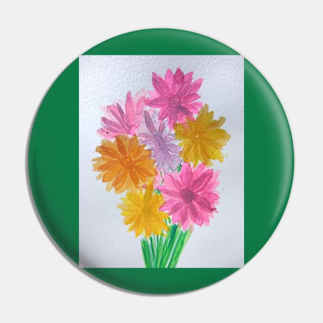 Flower bouquet in watercolor Pin by Ivy Moon Creations