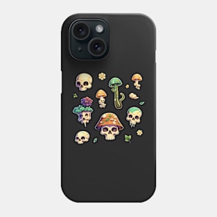 Skull Mushrooms Phone Case