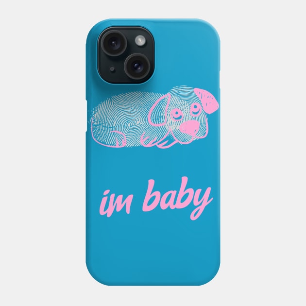 Im Baby Cute Puppy Dog Kawaii Pink And White Phone Case by BitterBaubles
