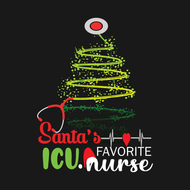 Santa's Favorite ICU Nurse.. ICU Nurse christmas gift by DODG99