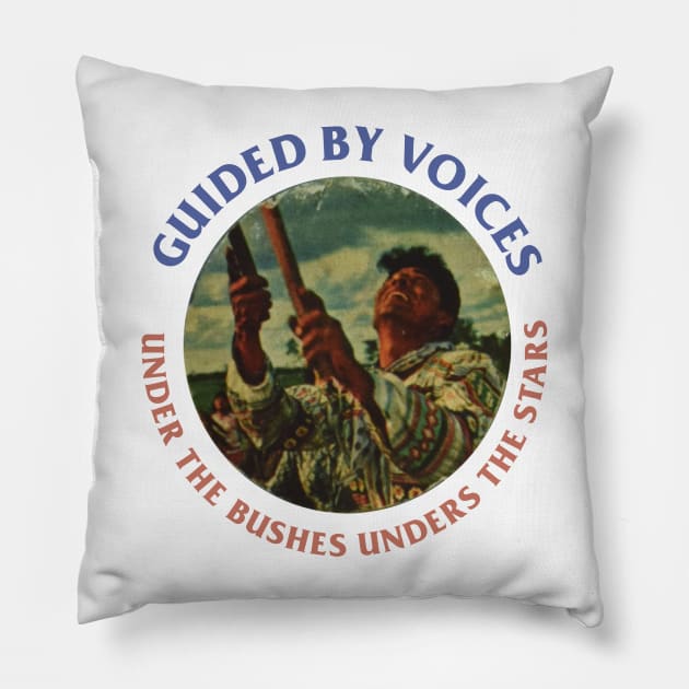 Vintage Guided By Voices Under The Bushes Under The Stars Pillow by Leblancd Nashb