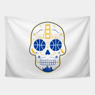 Golden State Sugar Skull Tapestry