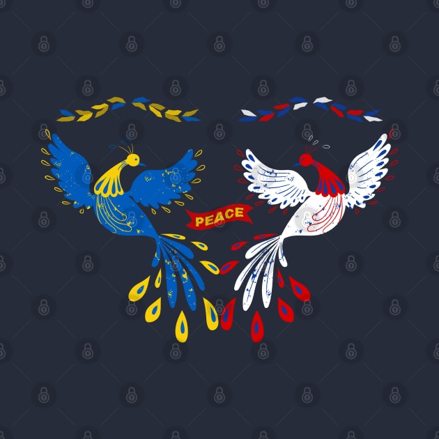 Ukrainian Russian Peace Bird by Art_One