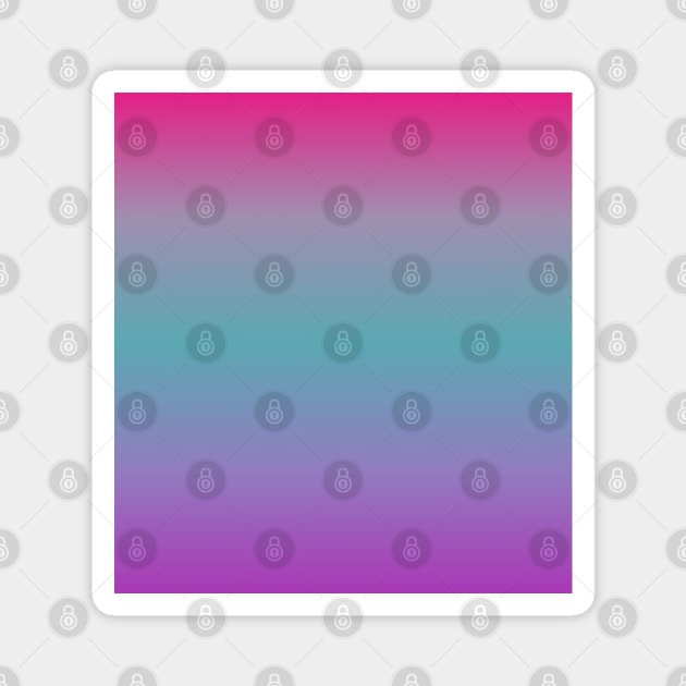 Hot Pink Aqua Blue Purple Ombre Fade Sunset Gradient Magnet by squeakyricardo