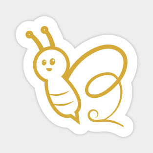 B initials in bee shape logo and vector icon Magnet