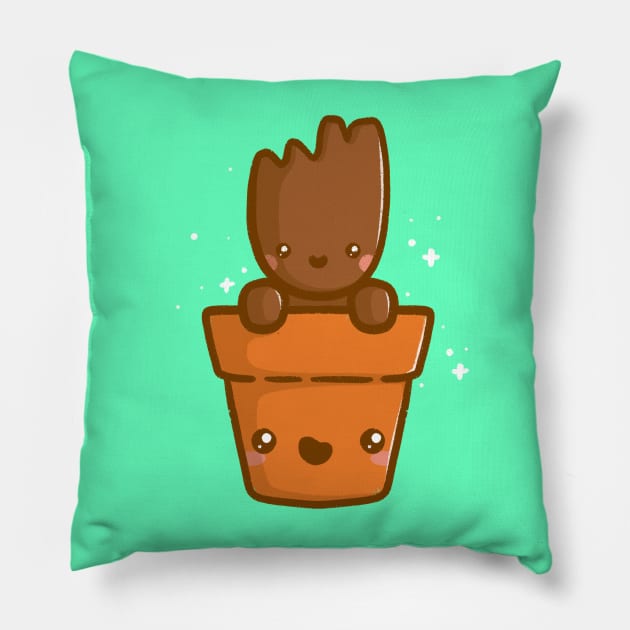 Potted Space Plant Pillow by perdita00