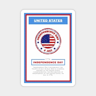 Independence Day - United States - For 4th of july - Print Design Poster - 1706205 Magnet