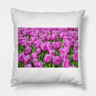 Purple Tulips Pillow