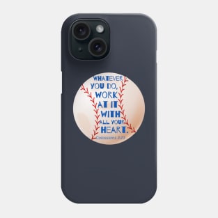 Colossians 3 baseball Phone Case