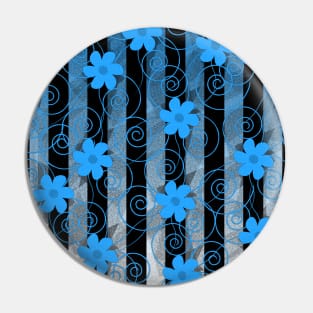 Blue flower Pin