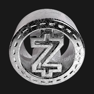 3D Zcash - Scratched-Metal T-Shirt