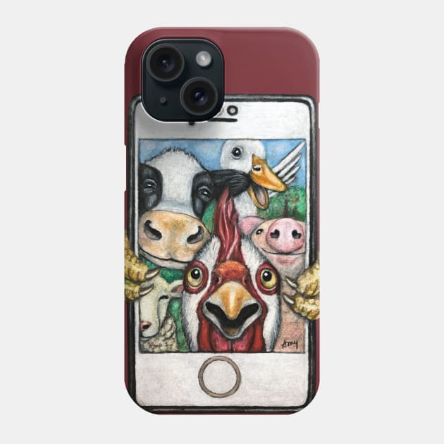 Barnyard Selfie Phone Case by GardenPartyArt