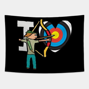 I Love Archery Tapestry