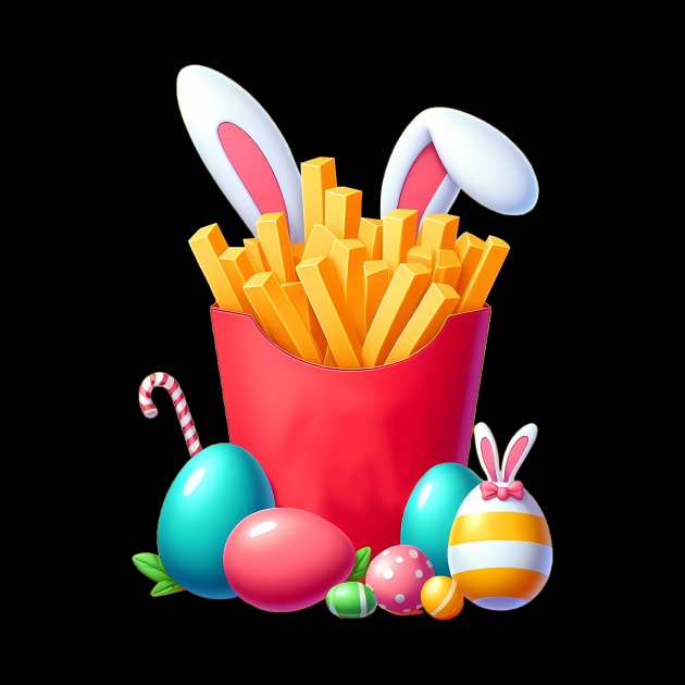 French Fries Easter Egg Hunt Bunny Fast Food by inksplashcreations