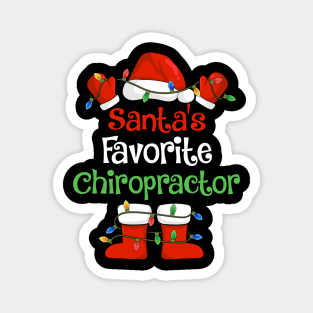 Santa's Favorite Chiropractor Funny Christmas Pajamas Magnet