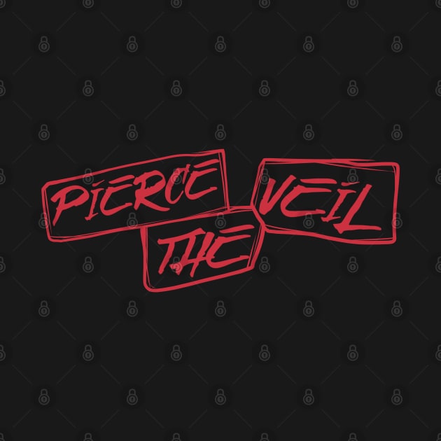 Pierce The Veil1 Red Typograph by OnimakoArt