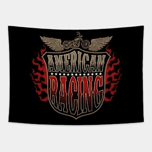 American Chopper Motorbike racing design Tapestry