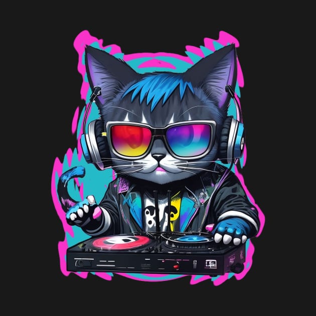 Rave DJ Kitty - Party Beast by SergioCoelho_Arts