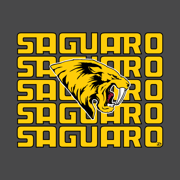 Saguaro Sabercats (Stacked - Gold Lined) by dhartist