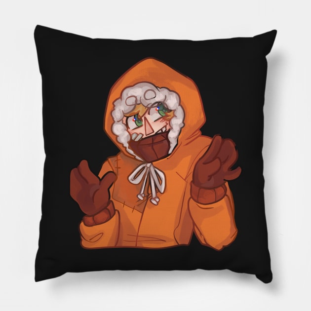 Kenny McCormick Sticker (South Park) Pillow by lillastarr