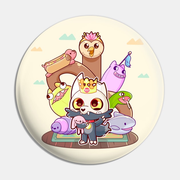 Smol King & Hooty Pin by Kaidankuri