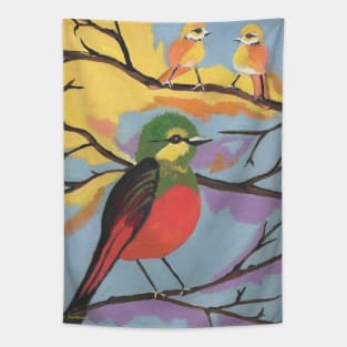 COLORFUL Bird Painting Tapestry