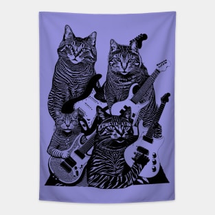 Guitar Cats Tie Dye Tapestry