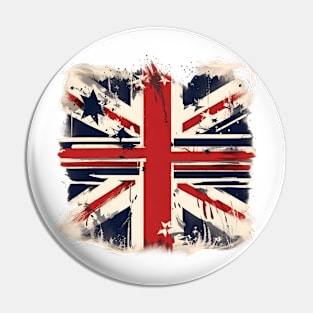 Brit Glory Grunge Flag Bonus Pin