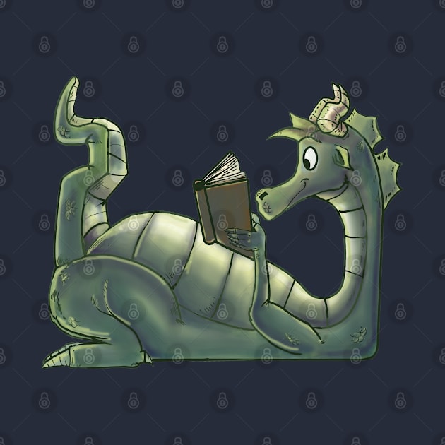 DRAGON READING by droidmonkey