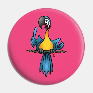 Talking parrot Pin