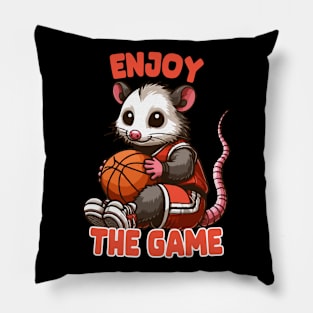 Opossum With Basketball Pillow