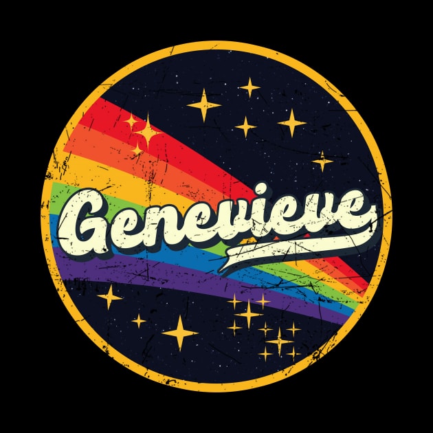 Genevieve // Rainbow In Space Vintage Grunge-Style by LMW Art