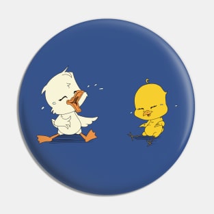 Duckling and Chick Laughing Pin