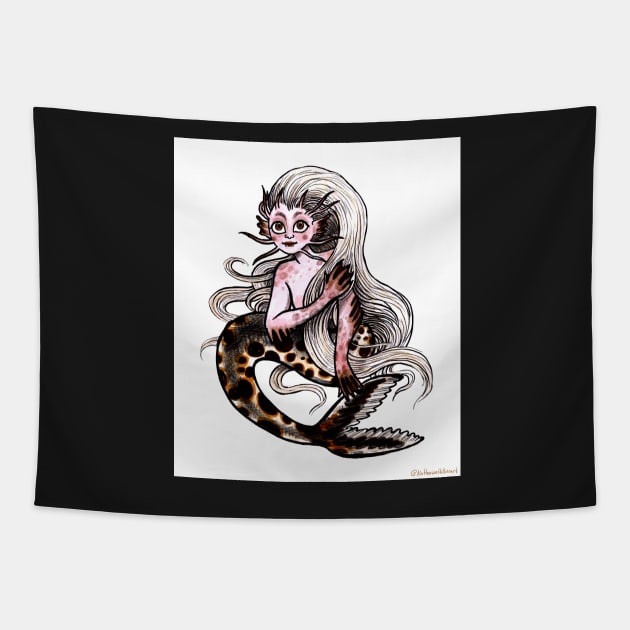 Catfish river Mermaid Tapestry by sadnettles