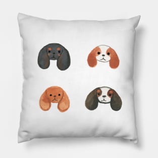 Calieer King Charles Spaniels - Ruby, Black and Tan, Tri-colour and Blenheim Pillow