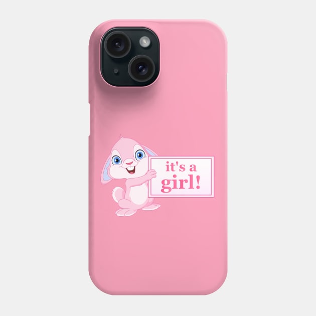 Baby Bunny Girl Phone Case by DigiToonsTreasures