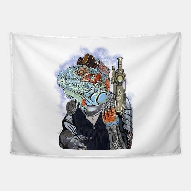 Steam Dragon Sheriff Tapestry by FelisSimha