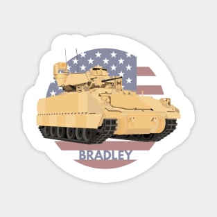 Bradley Fighting Vehicle with American Flag Magnet