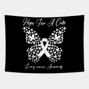 Hope For A Cure Butterfly Gift 3 Lung cancer Tapestry