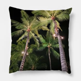 Palm Trees In Downtown Honolulu Pillow