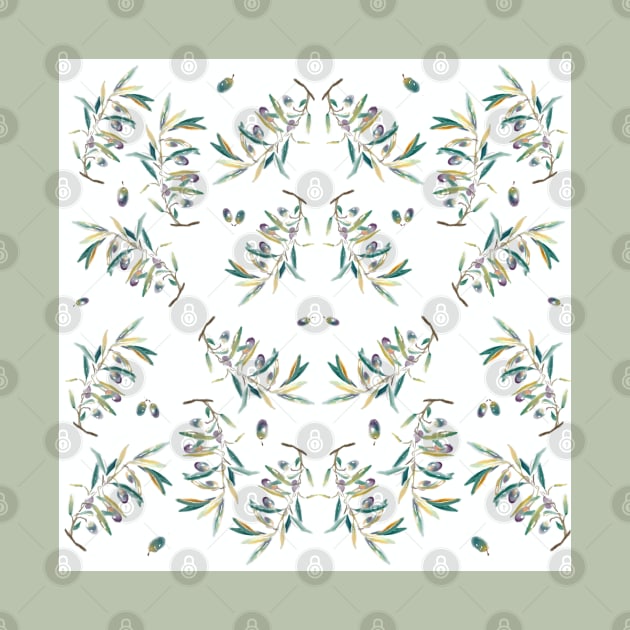 Olive - watercolor seamless pattern by shikita_a