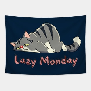 lazy monday cat Tapestry