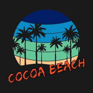 Cocoa Beach Retro Vintage Sunset Beach Design T-Shirt