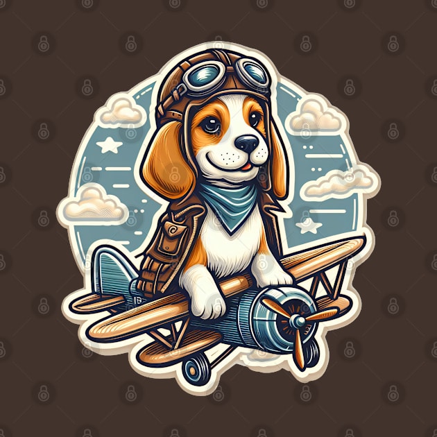 Beagle Pilot by k9-tee