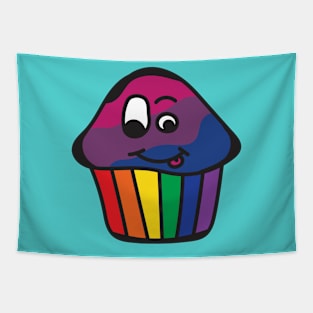 Bisexual Pride Rainbow Cupcake Tapestry