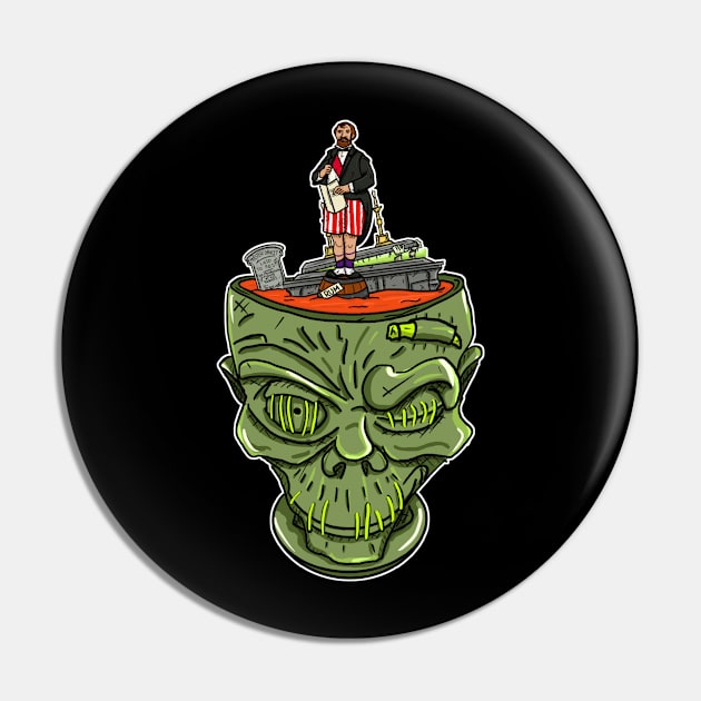 Shrunken Zombie Pin by BigThunderDesigns