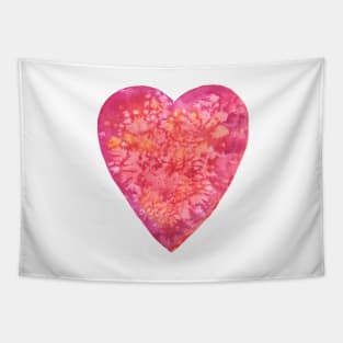 BE MY VALENTINE - watercolor heart painting Tapestry