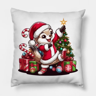 Santa Ferret Christmas Tee Pillow