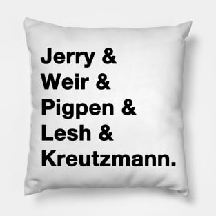 Greatful Dead Names Pillow